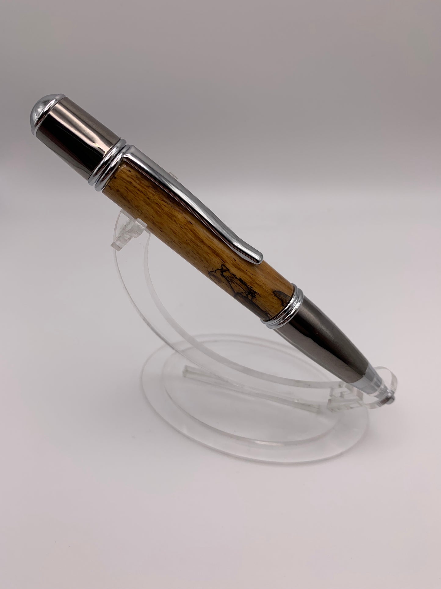 Handmade Wooden Pen: Purpleheart Gatsby Black and Gunmetal