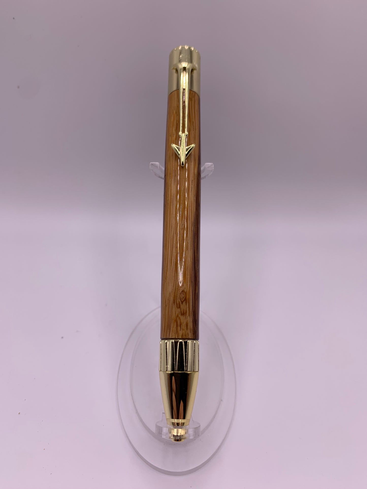 Handmade Wooden Pen: Zebrawood Jet Pen in Gold