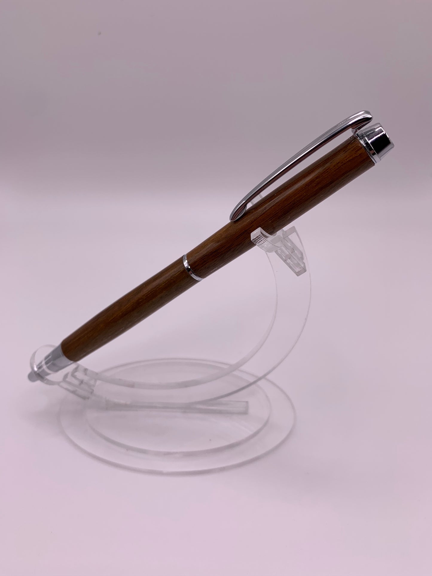 Handmade Wooden Pen: Walnut Slimline Pen in Chrome