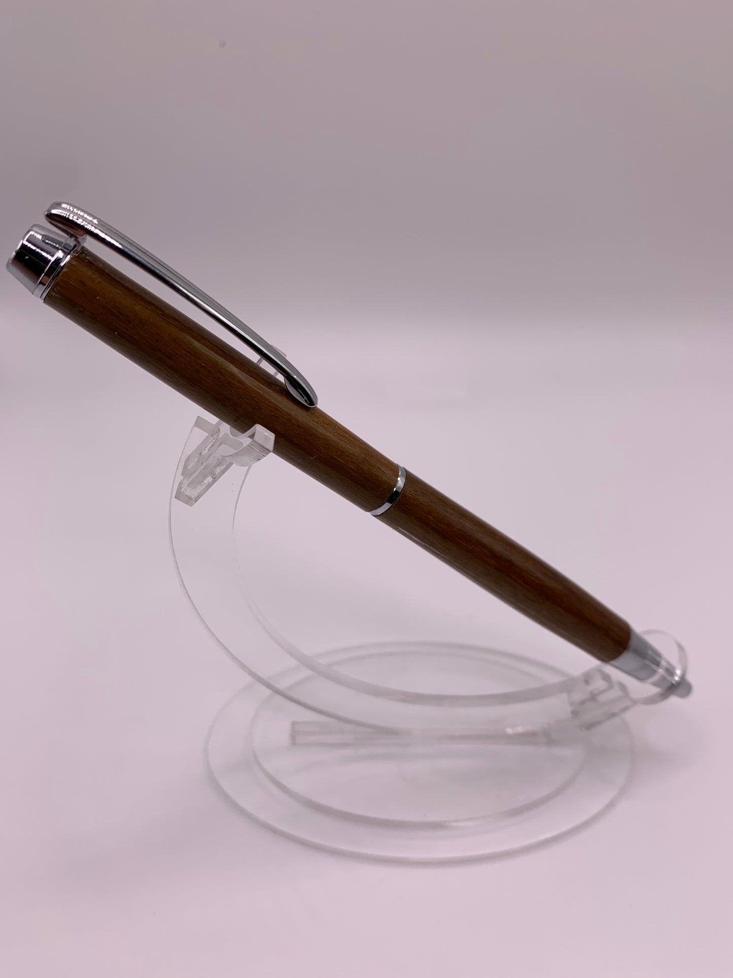 Handmade Wooden Pen: Walnut Slimline Pen in Chrome