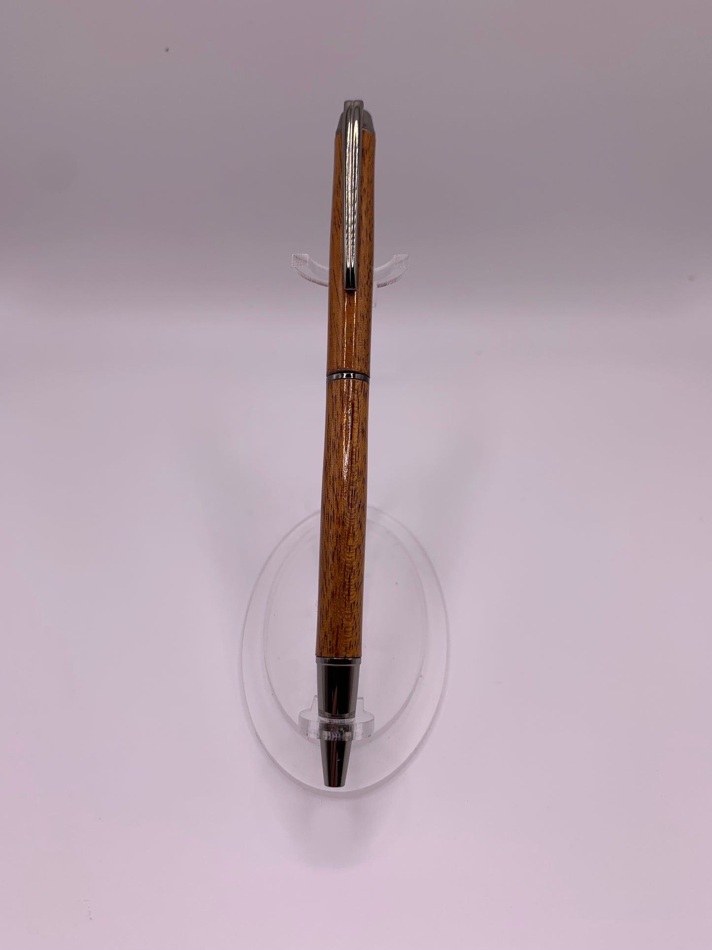 Handmade Wooden Pen: Bubinga Slimline in Chrome