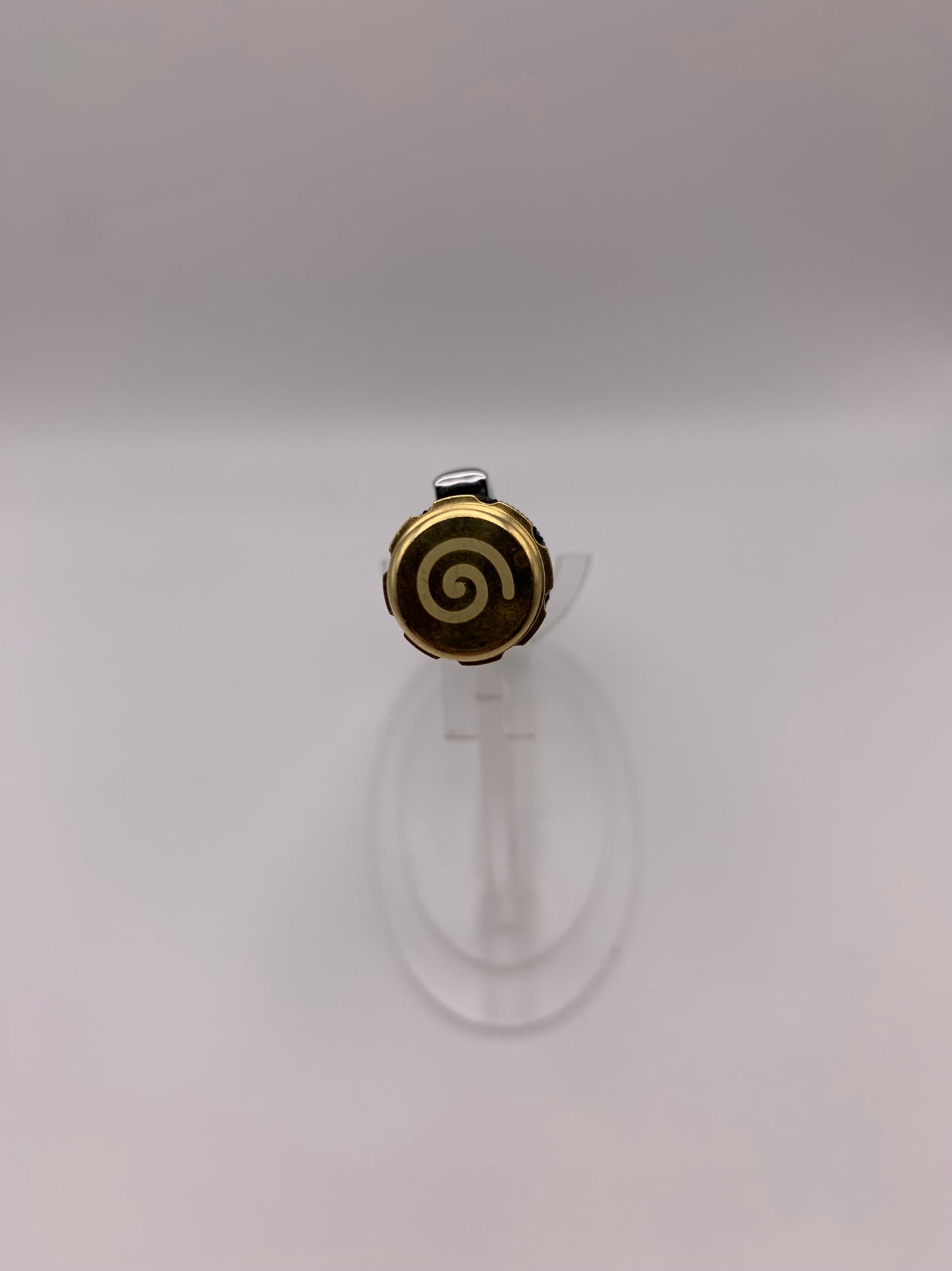 Handmade Wooden Pen: Zebrawood Fidget Spinner Pen in Gold