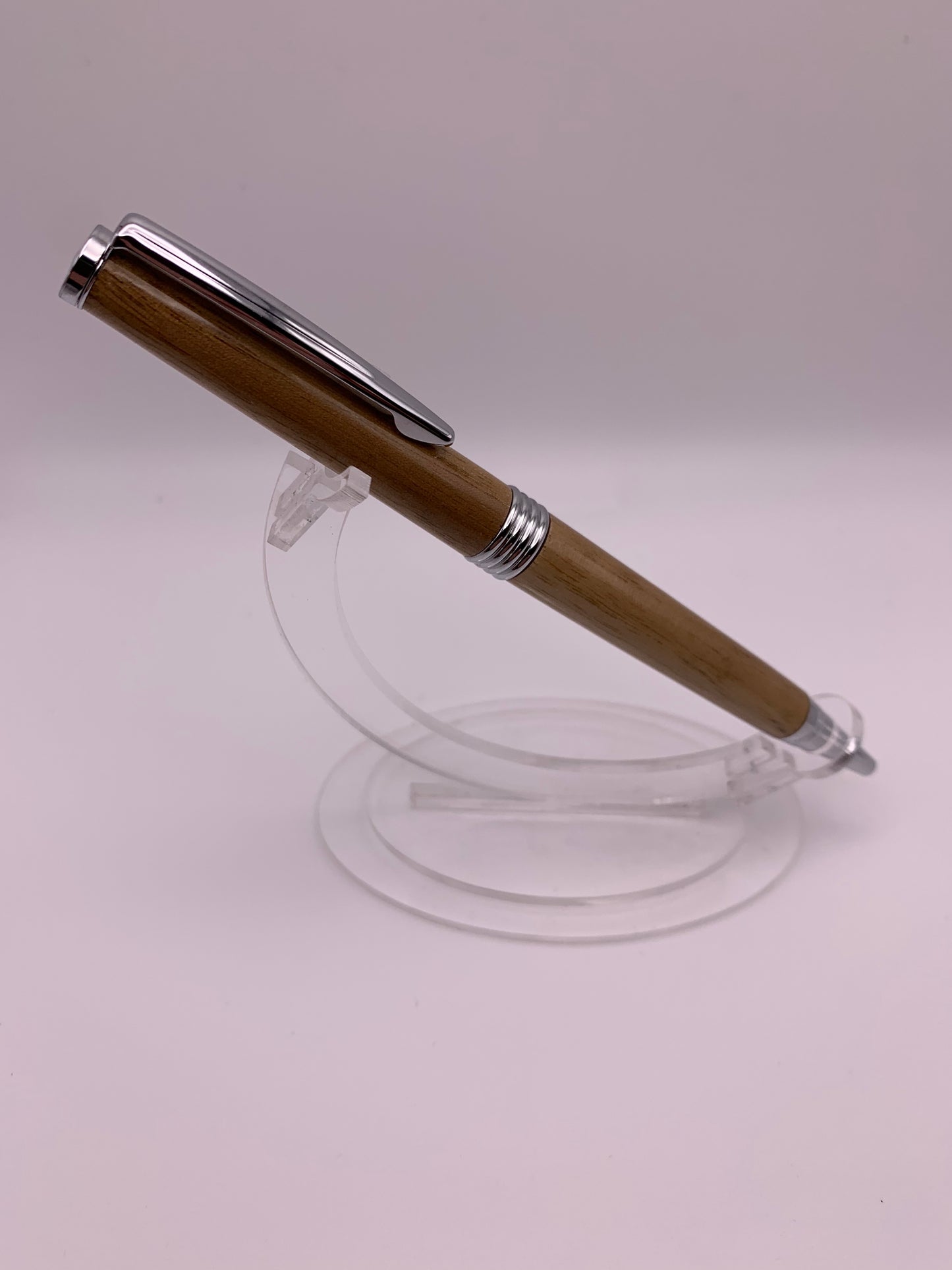 Handmade Wooden Pen: Black Walnut Trimline Pen in Chrome