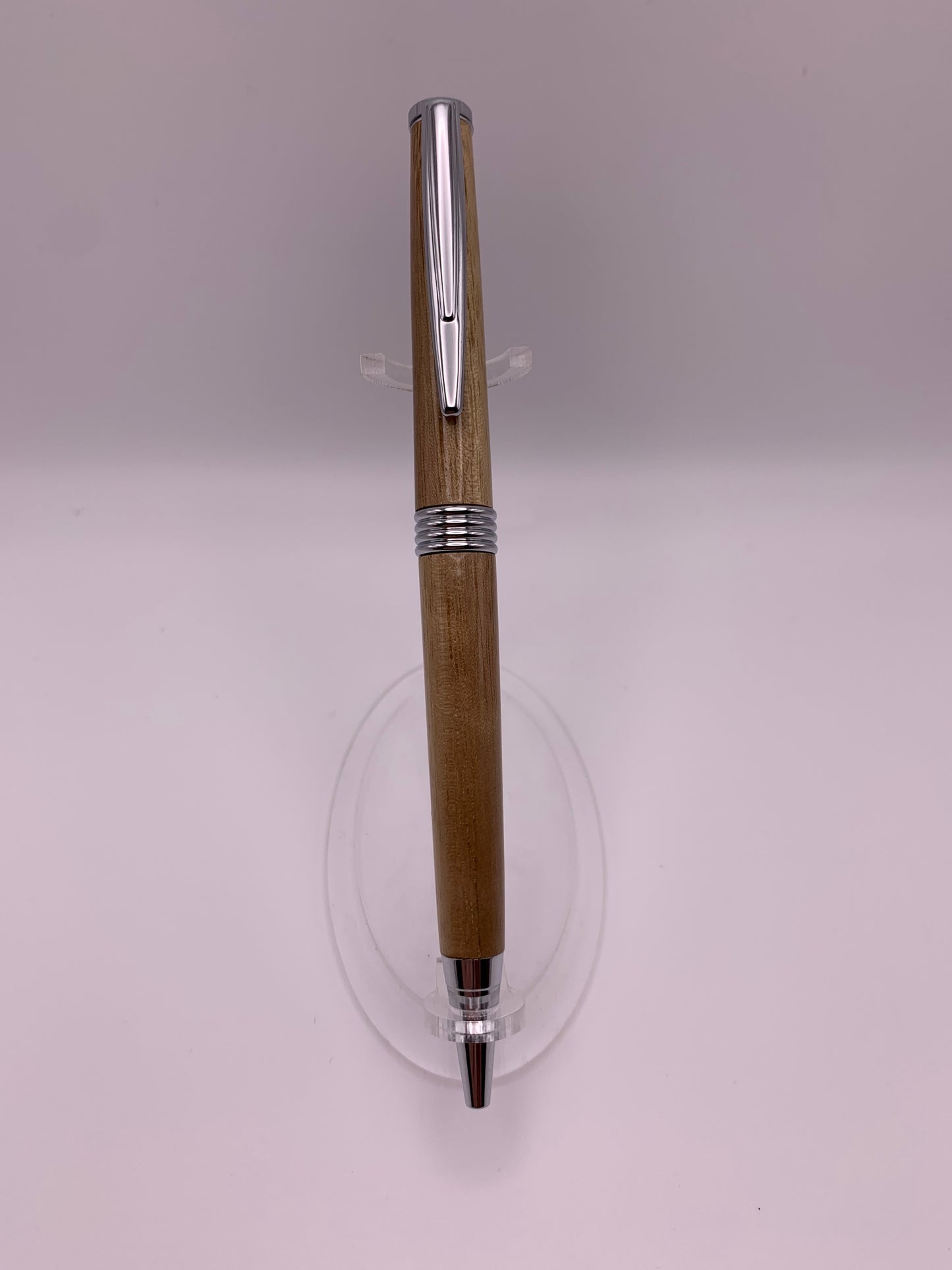 Handmade Wooden Pen: Black Walnut Trimline Pen in Chrome