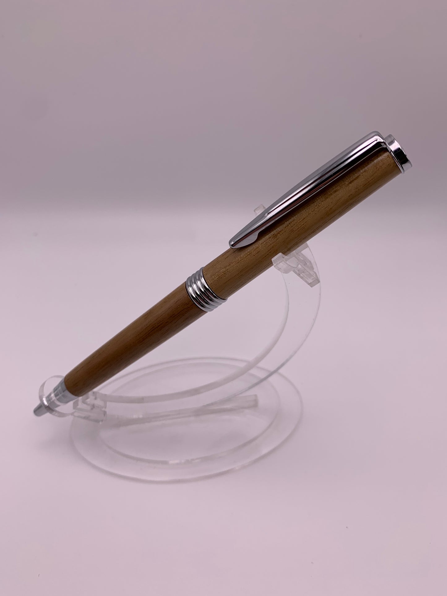 Handmade Wooden Pen: Black Walnut Trimline Pen in Chrome