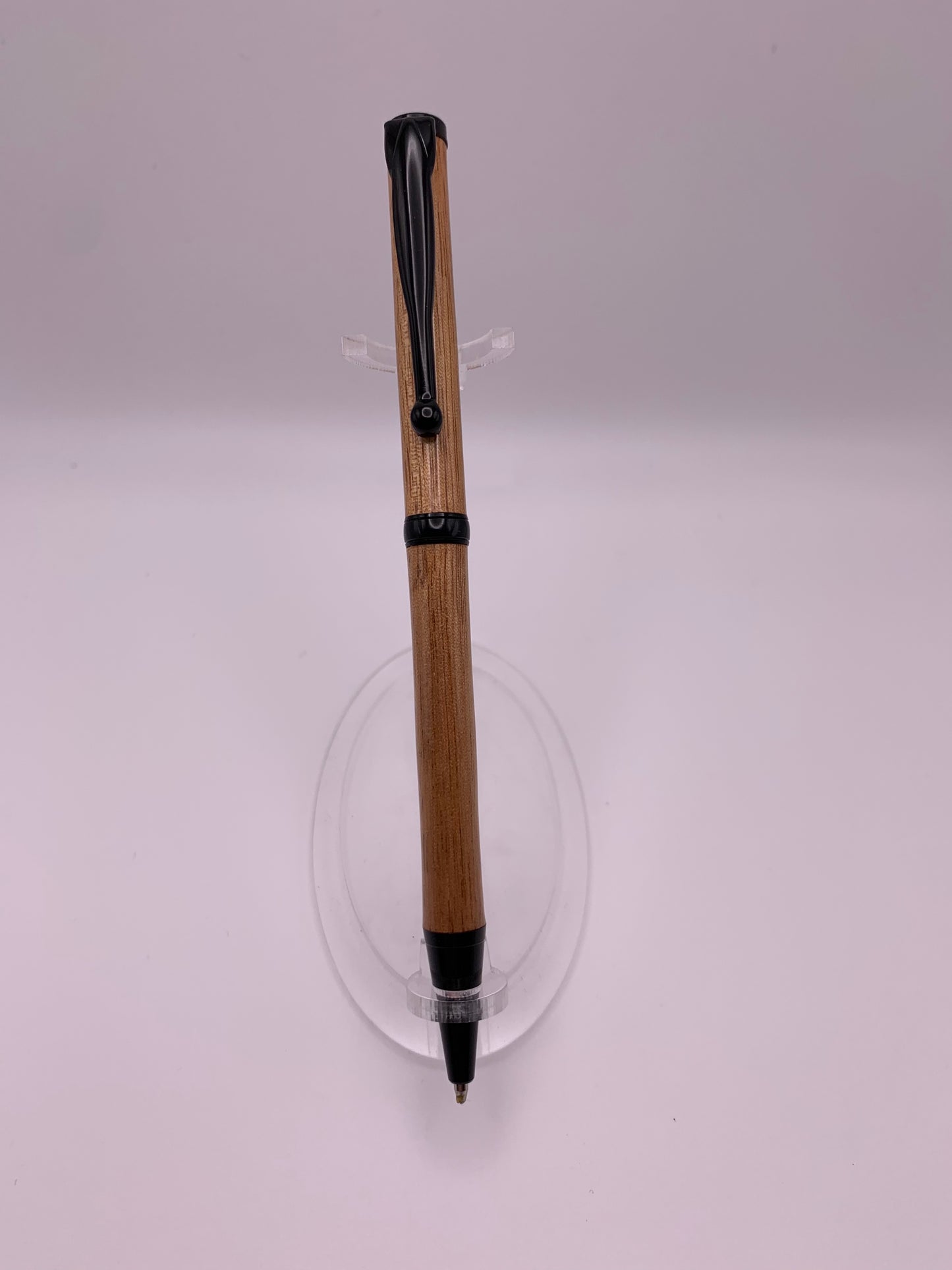 Handmade Wooden Pen: Merbau Slimline Pen in Black Chrome