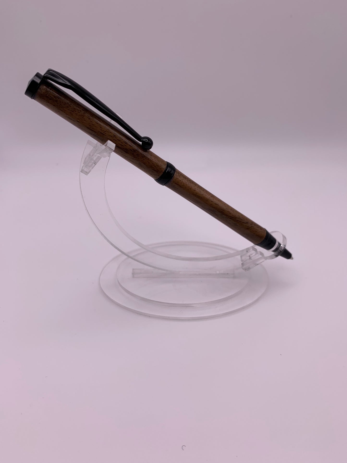 Handmade Wooden Pen: Black Walnut Slimline in Black Chrome