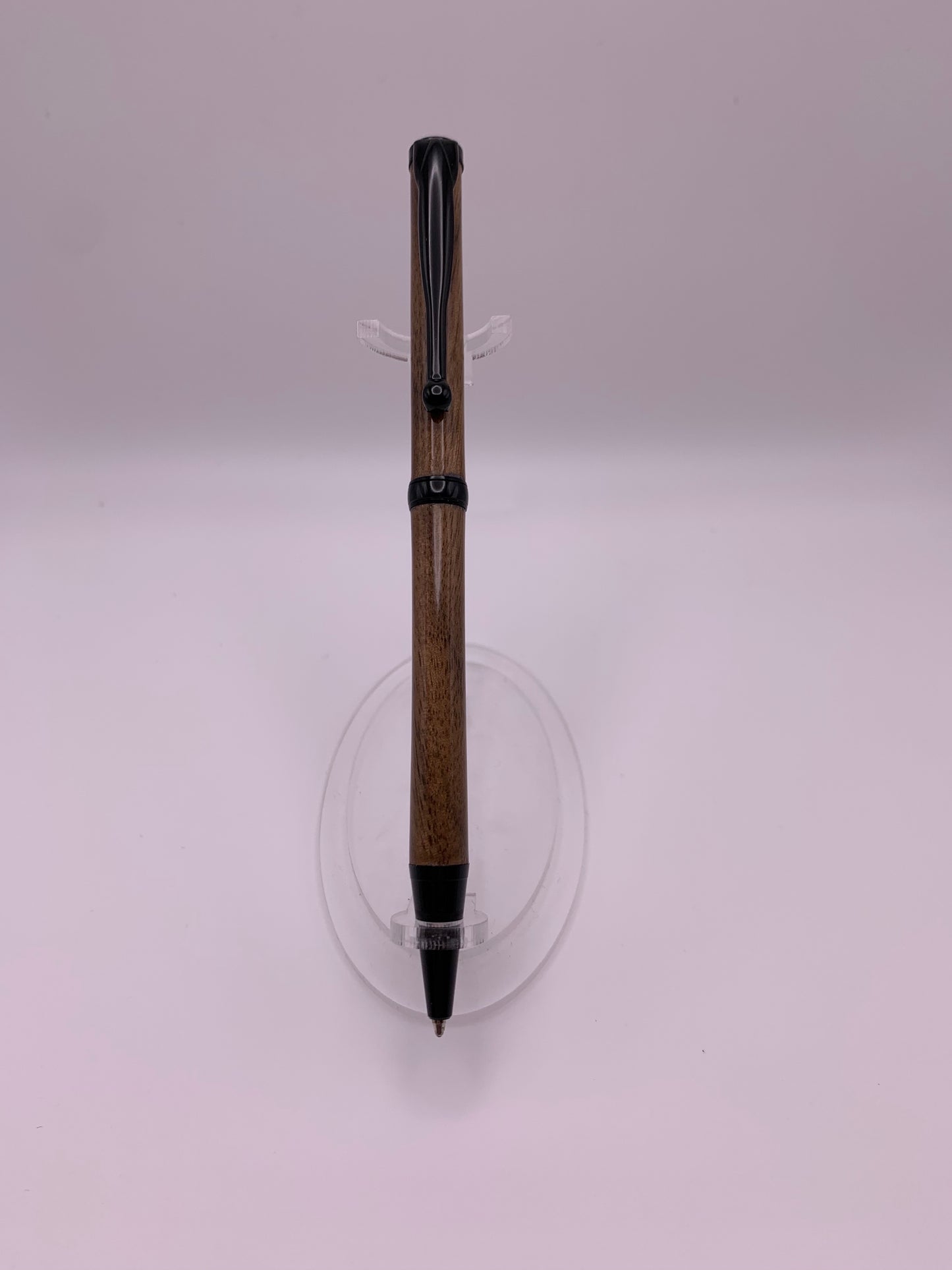 Handmade Wooden Pen: Black Walnut Slimline in Black Chrome