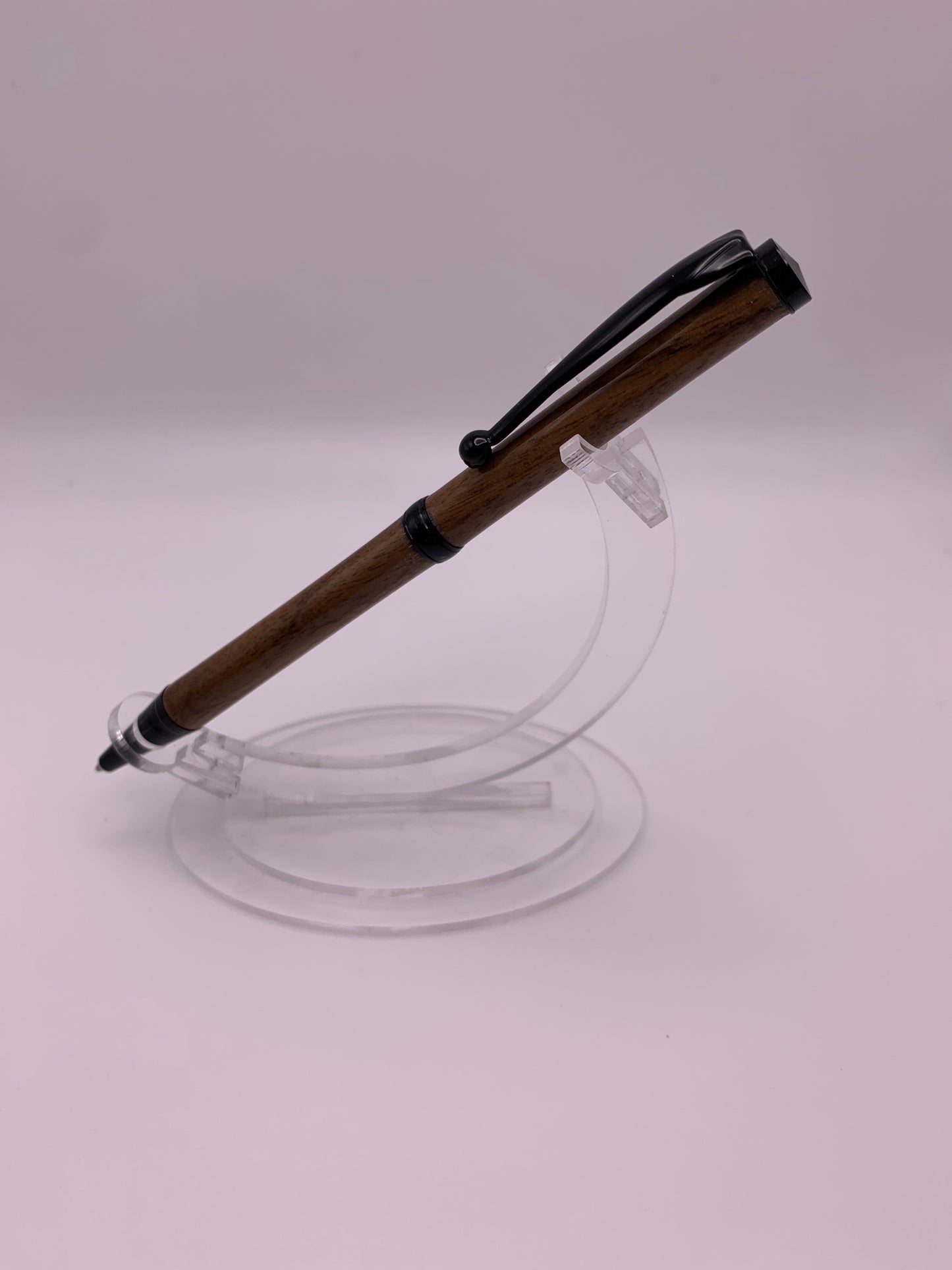 Handmade Wooden Pen: Black Walnut Slimline in Black Chrome