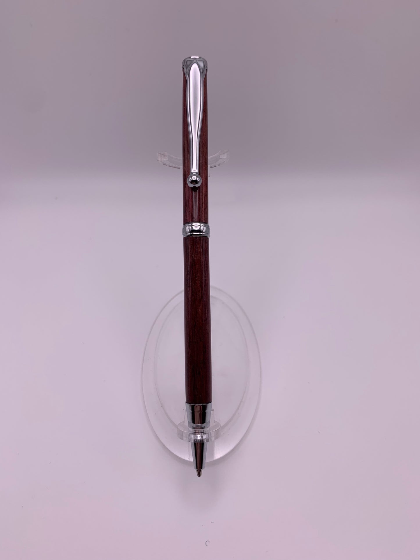 Handmade Wooden Pen: Purpleheart Slimline in Chrome