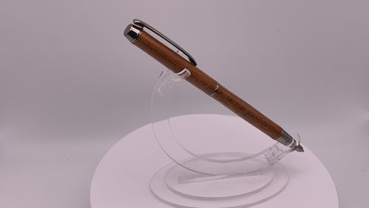 Handmade Wooden Pen: Bubinga Slimline in Chrome