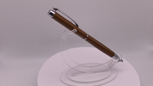 Handmade Wooden Pen: Walnut Slimline Pen in Chrome